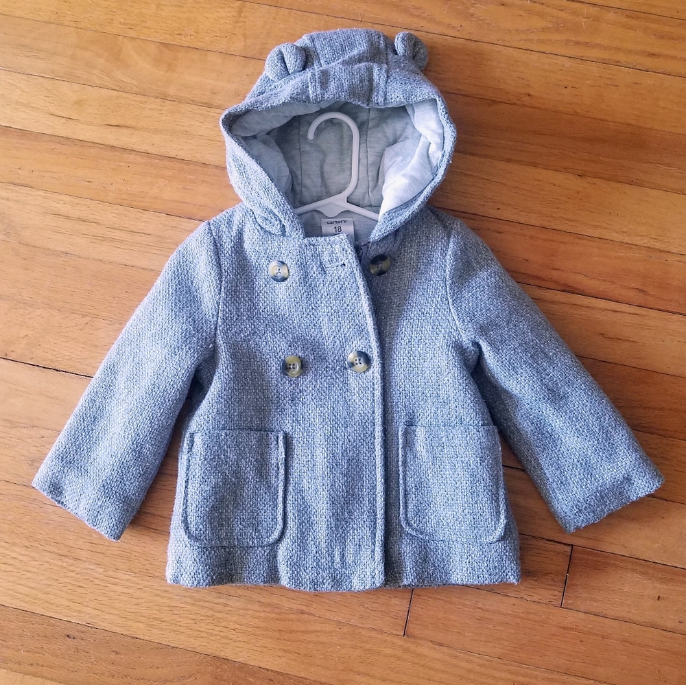 Gray toddler peacoat